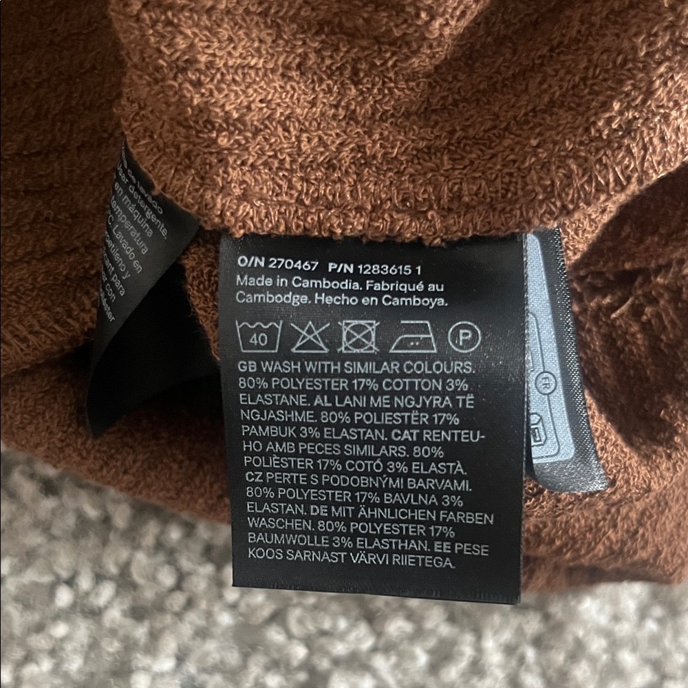 H&M Off-the-Shoulder Ribbed Sweater in Brown - Picture 5 of 5